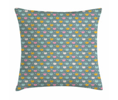 Smiling Cartoon Mice Pillow Cover