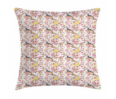 Sakura Branches and Birds Pillow Cover