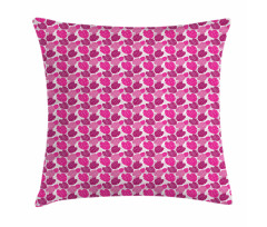 Pink Color Palette Leaves Pillow Cover