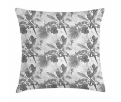 Monochrome Exotic Parrot Pillow Cover