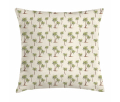 Simplistic Palms Pattern Pillow Cover