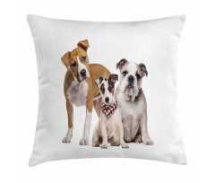 Funny Various Breeds of Dogs Pillow Cover