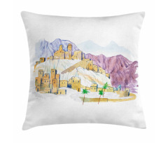 Desert City Art Pillow Cover