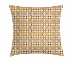 Bicolour Flower Motif Pillow Cover