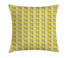 Folkloric Ornate Squares Pillow Cover