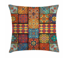 Azulejo Tile Squares Art Pillow Cover