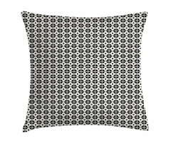 Monochrome Abstract Squares Pillow Cover