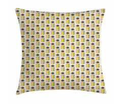 Flowers and Symmetric Leaves Pillow Cover