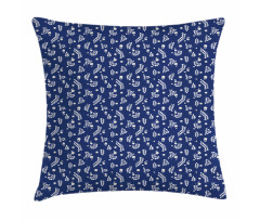 Simple Flowers Leaves Pillow Cover