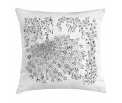 Blossoming Branch and Bird Pillow Cover