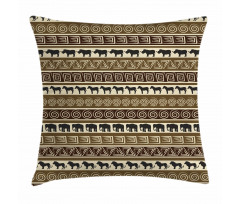 Africa Theme Stripes Animals Pillow Cover