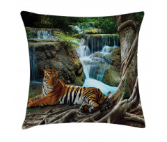 Indochina Tiger Banyan Tree Pillow Cover