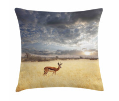 Antelope in Tranquil Nature Pillow Cover