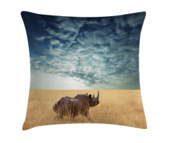 Rhino Dramatic Cloudy Sky Pillow Cover