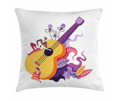 Guitarist Performing Pillow Cover