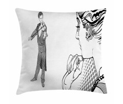 Man Playing Violin Pillow Cover