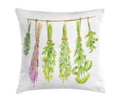 Hanged Beneficial Plants Dry Pillow Cover