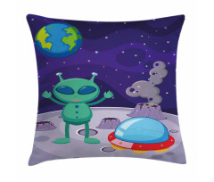 Vertical Shot Space Setting Pillow Cover