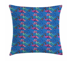 Blooming Lilies and Phloxes Pillow Cover
