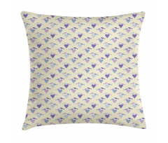 Stripey Hearts and Fish Pillow Cover