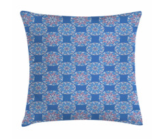 Mandala Motifs with Leaves Pillow Cover