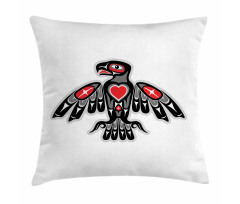 Indigenous Totem Bird Art Pillow Cover