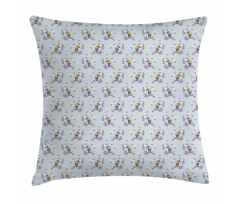 Animal Forms Flower Details Pillow Cover
