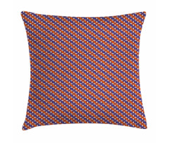 Bicolour Floral Grid Pillow Cover