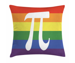 Number on Rainbow Colors Pillow Cover