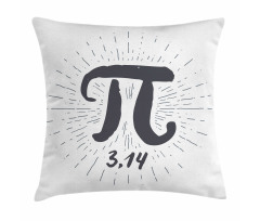 Grunge Design Number Lines Pillow Cover