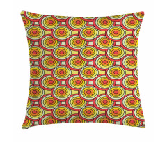Circles in Warm Pastel Tones Pillow Cover