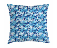 Blue Color Palette Roses Pillow Cover