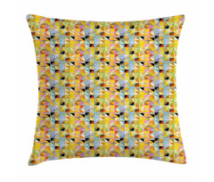 Creative Grunge Squares Pillow Cover