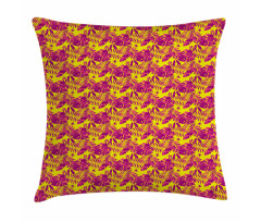 Modern Vibrant Tropic Leaves Pillow Cover