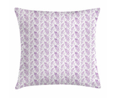 Floral Folk Motif Pillow Cover