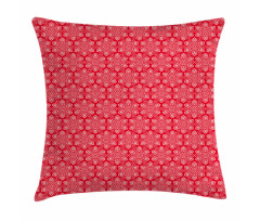 Snowflake Motif with Dots Pillow Cover