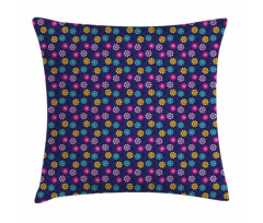 Colorful Flowers Love Pillow Cover