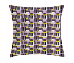 Modern Stripe and Squares Pillow Cover