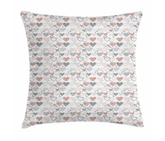 Hearts and Keys Pillow Cover