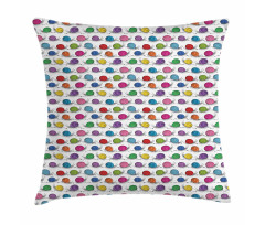 Funny Shelled Vivid Snails Pillow Cover