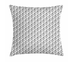 Monochromatic Feathers Art Pillow Cover