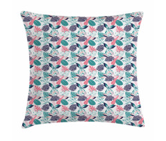 Exotic Abstract Leaves Pillow Cover