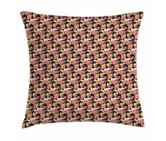 Nostalgic Abstract Leaves Pillow Cover