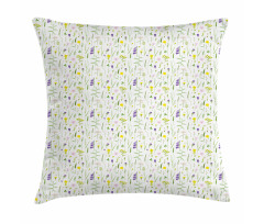 Delicate Wild Flowers Pillow Cover
