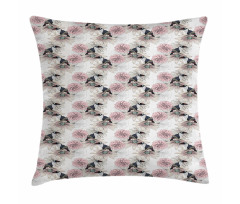 Vintage Toucan and Flowers Pillow Cover