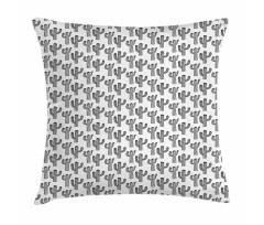 Outline Cactus Art Pillow Cover