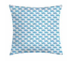 Curling Summer Ocean Waves Pillow Cover