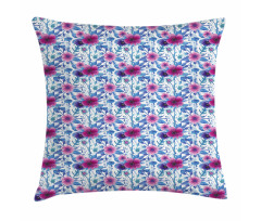 Watercolor Nosegay Flowers Pillow Cover