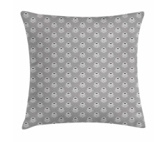 Greyscale Geometric Flower Pillow Cover