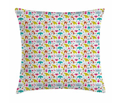 South Eastern Doodle Icons Pillow Cover